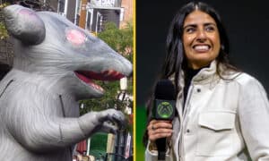 Protest gegen Xbox-Chefin mit Riesenratte